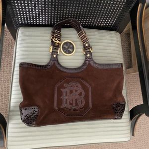 Authentic Tory Burch Suede Handbag